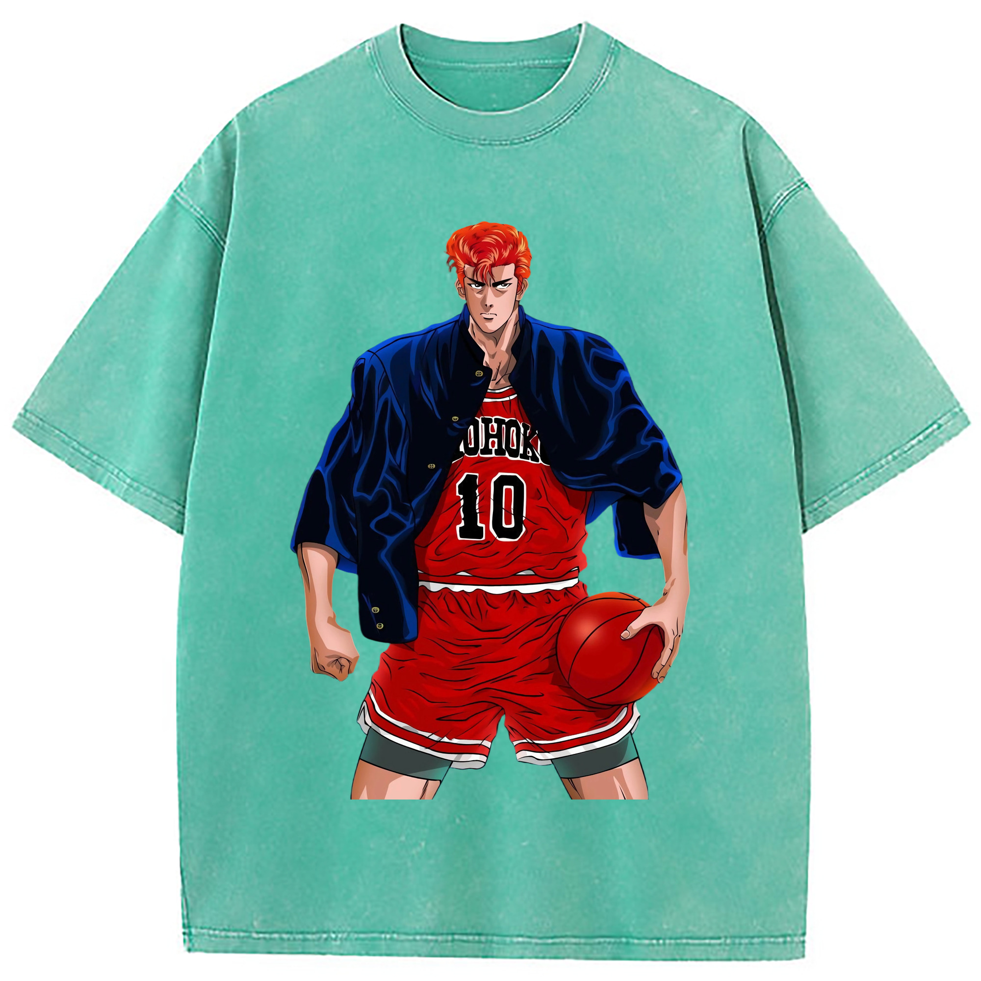 （画像用） SLAM DUNK／スラムダンク 綿100% ヴィンテージ風 半袖Tシャツ（フロントプリント）
